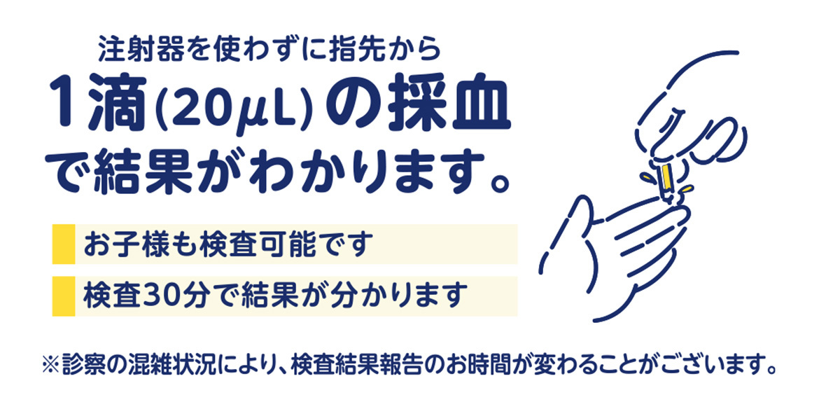注射器を使わずに指先から